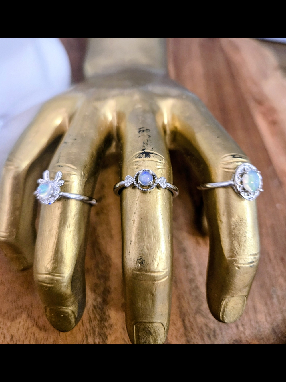 Sterling Silver Opal Ring Collection (Choice of Style)